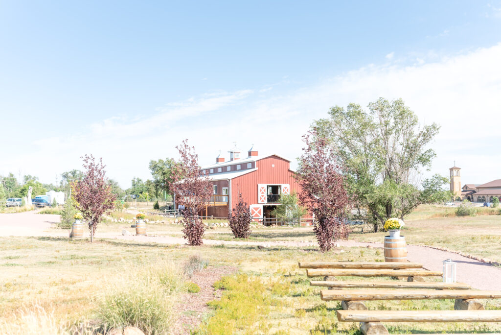 Outdoor venue photo of the barn located at Venetucci Farm wedding venue in Colorado Springs 