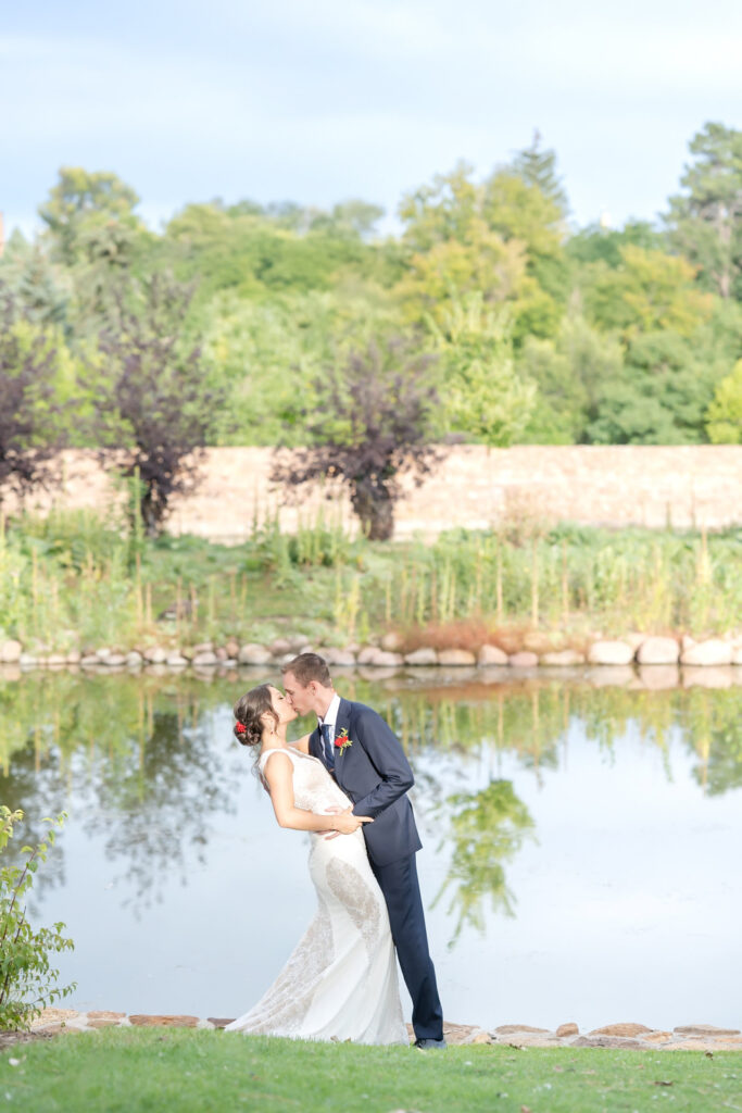Romantic wedding portraits of Brooke and Taylor at The Pinery At The Hill