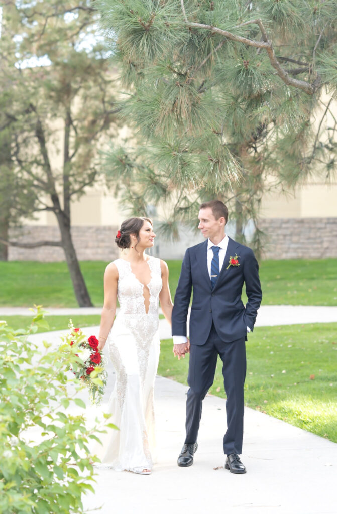 Intimate bridal portraits at The Pinery, one of the most elegant small wedding venues Colorado Springs. 